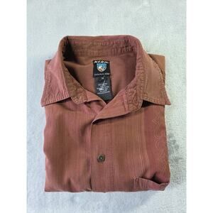 Kuhl Men's Shirt Size M Short Sleeve 41" Chest Brown Collared Outdoor 1035